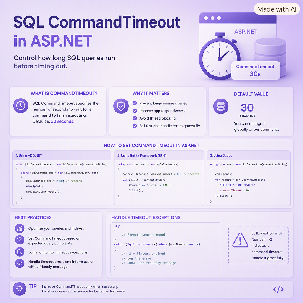 Resolving SQL Command Timeout Issues in ASP.NET